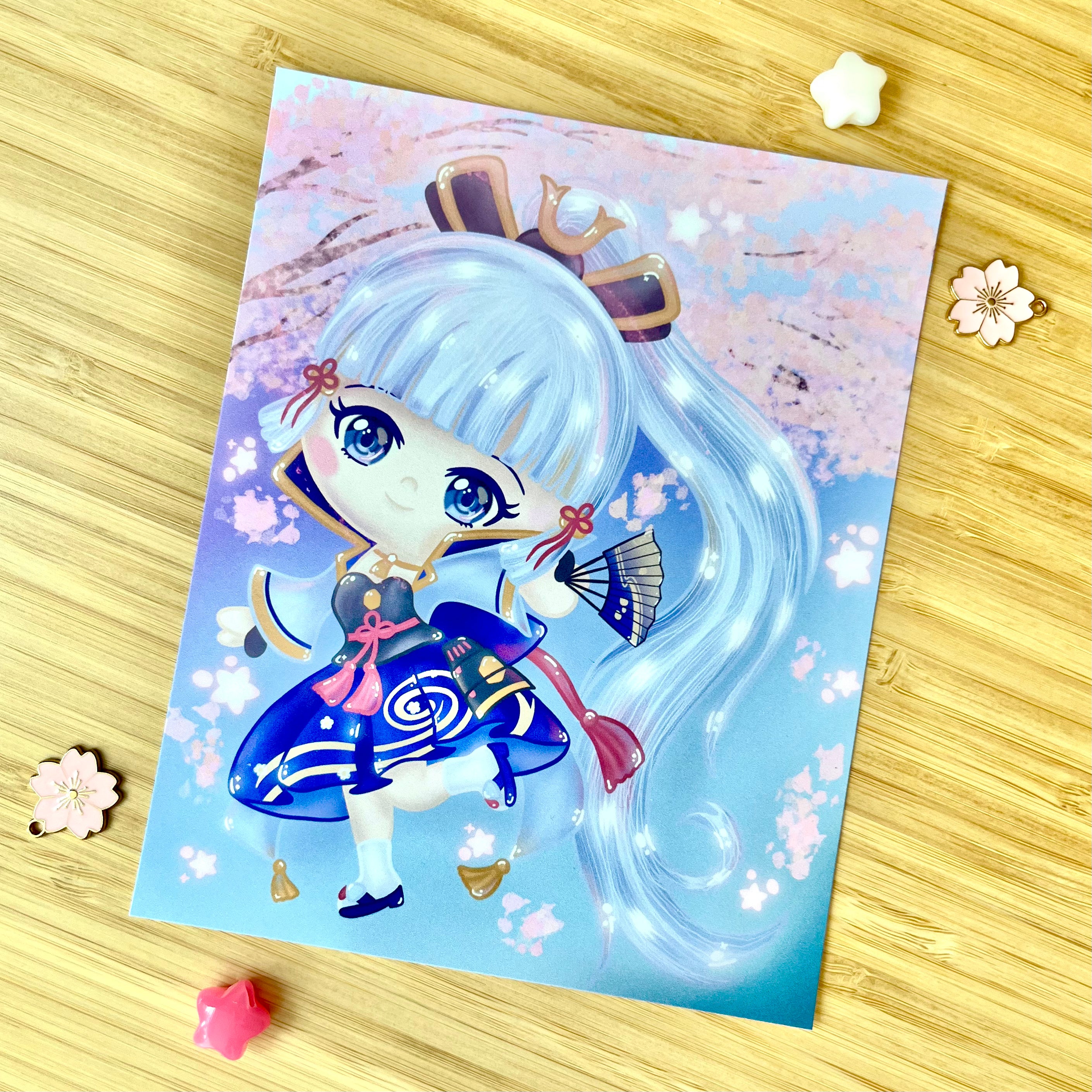 Ayaka Genshin Impact Small Art Print