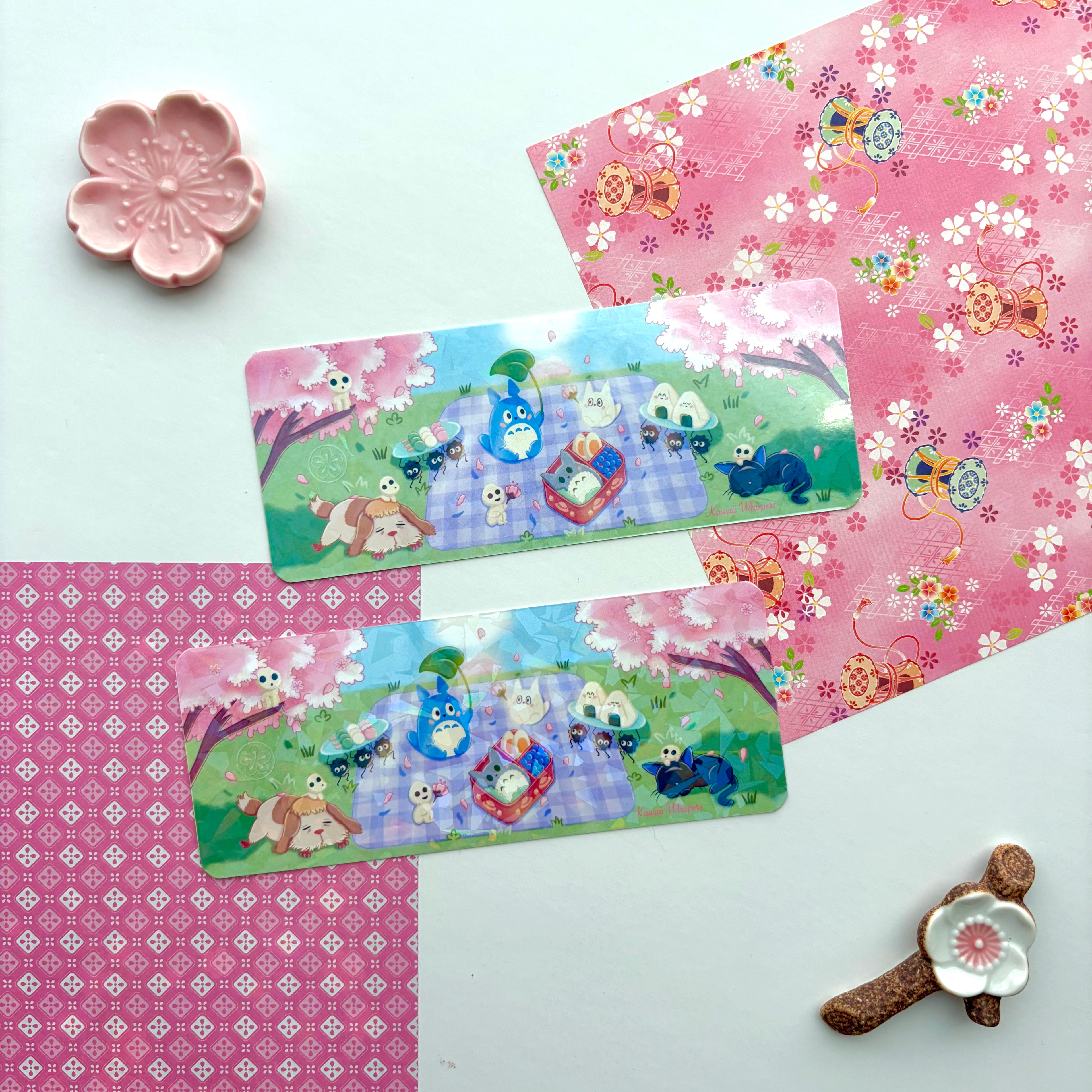 Sakura Picnic Holo Bookmark