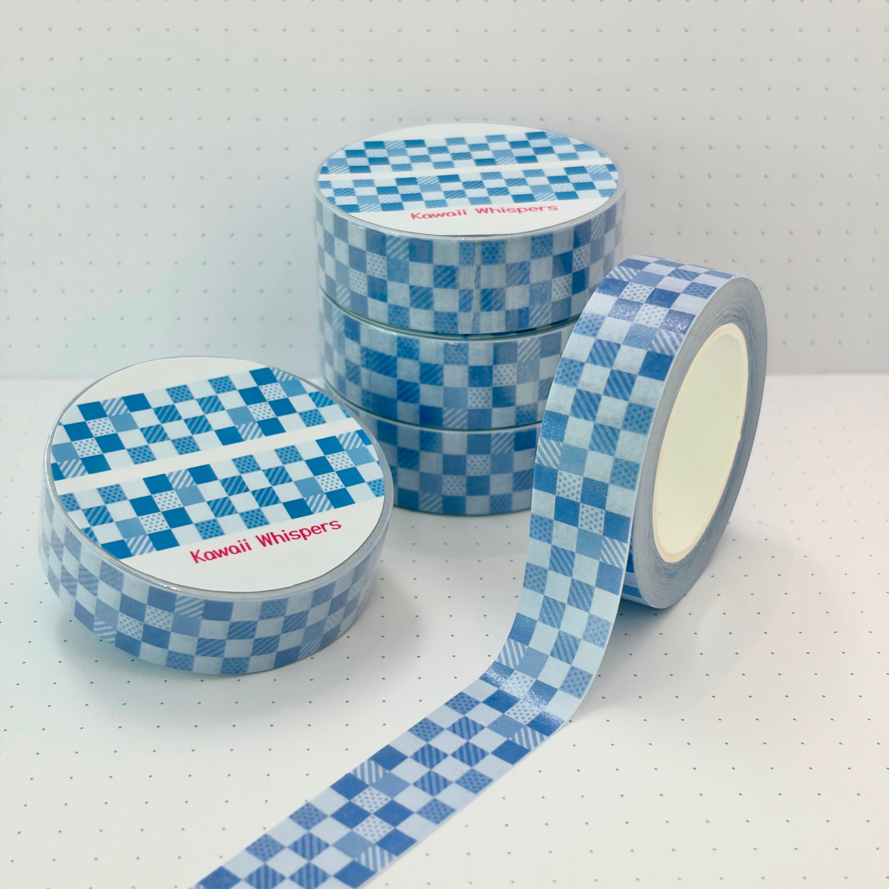 Blue Checkered Pattern Washi Tape