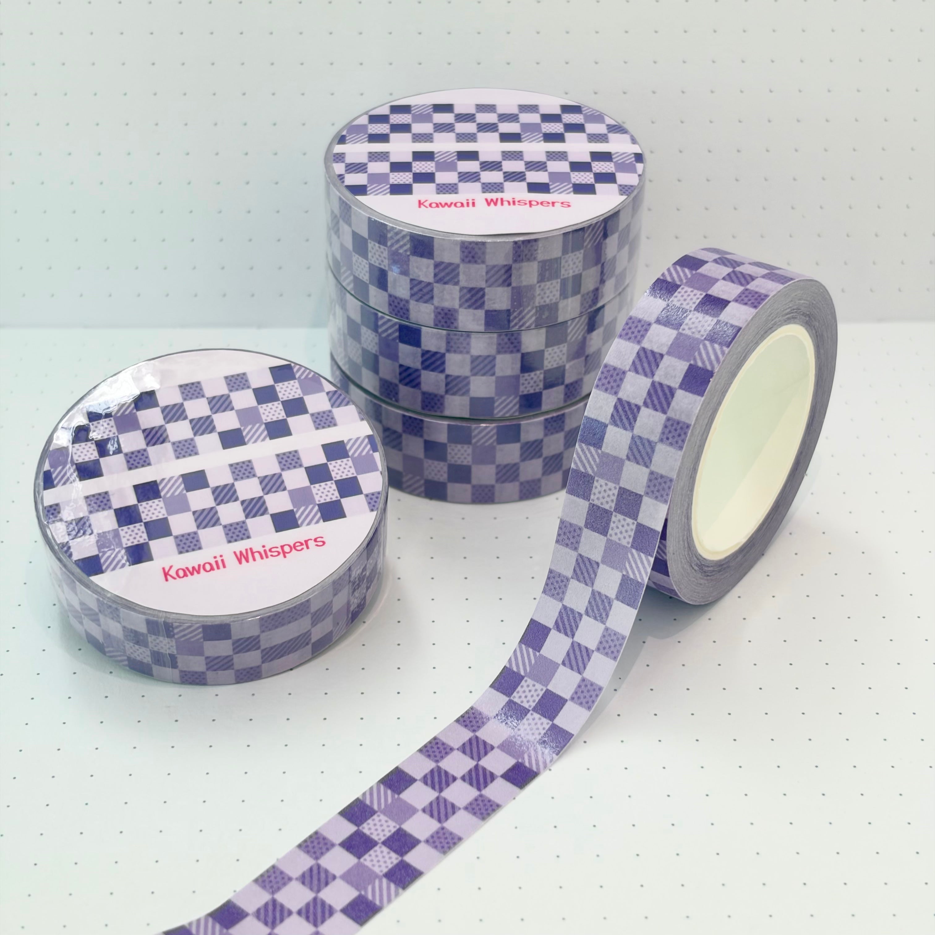 Purple Checkered Pattern Washi Tape