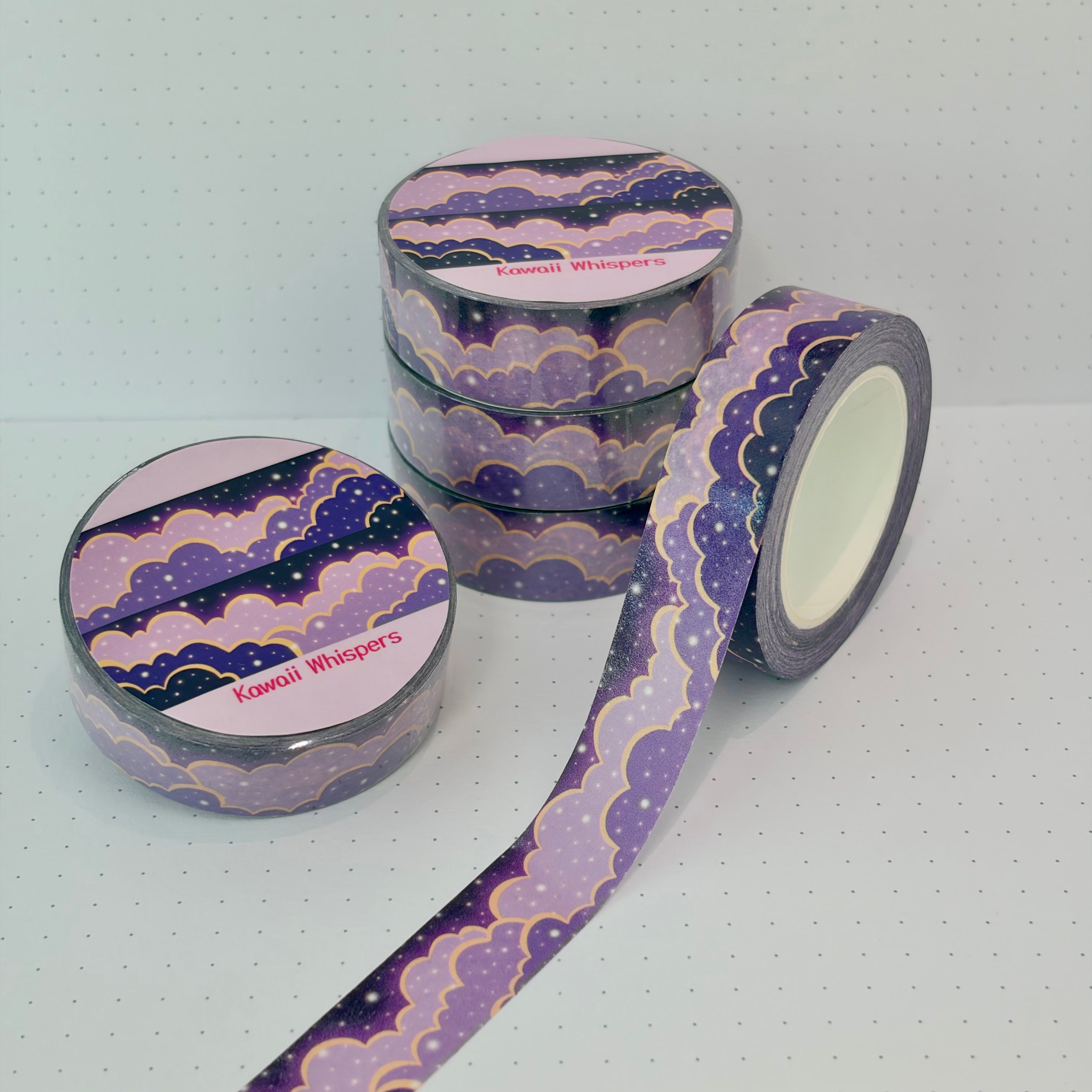 Purple Clouds Washi Tape
