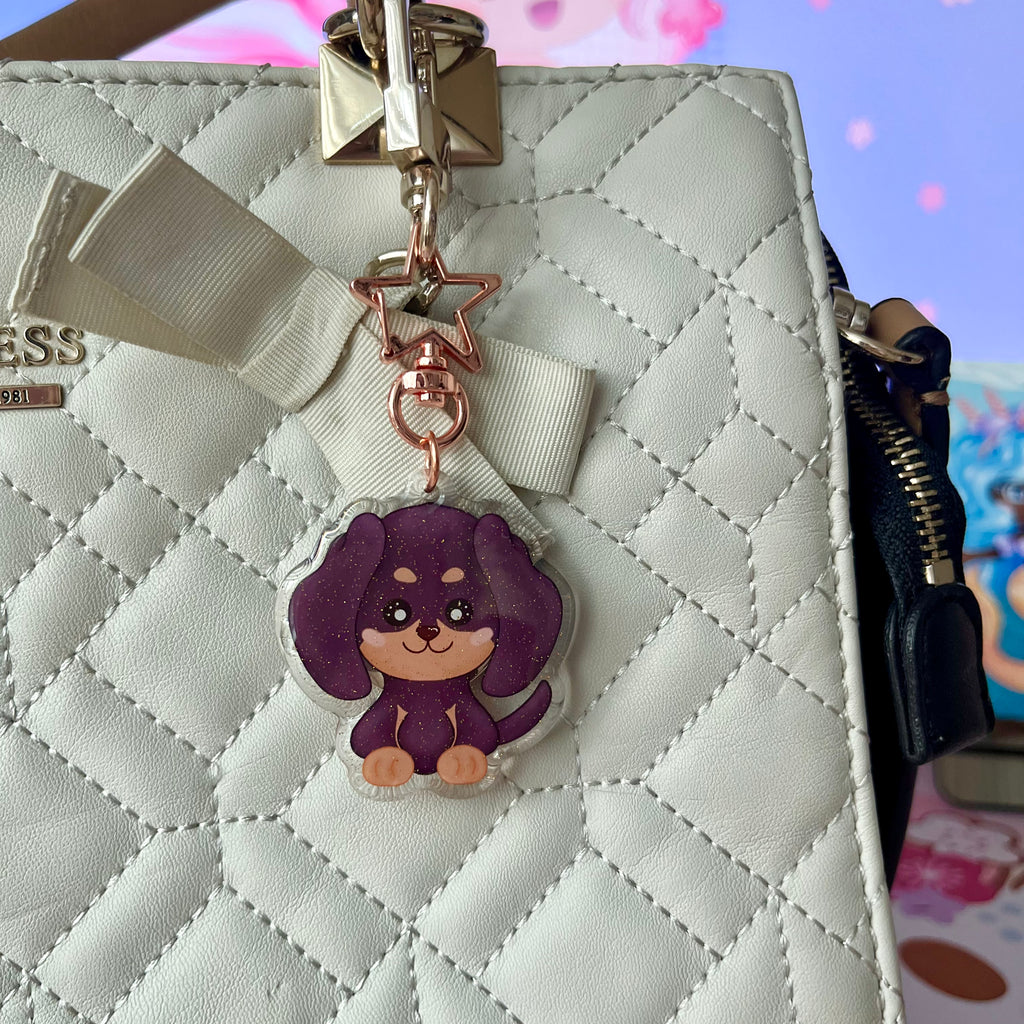 Kawaii Dachshund Acrylic Keychain