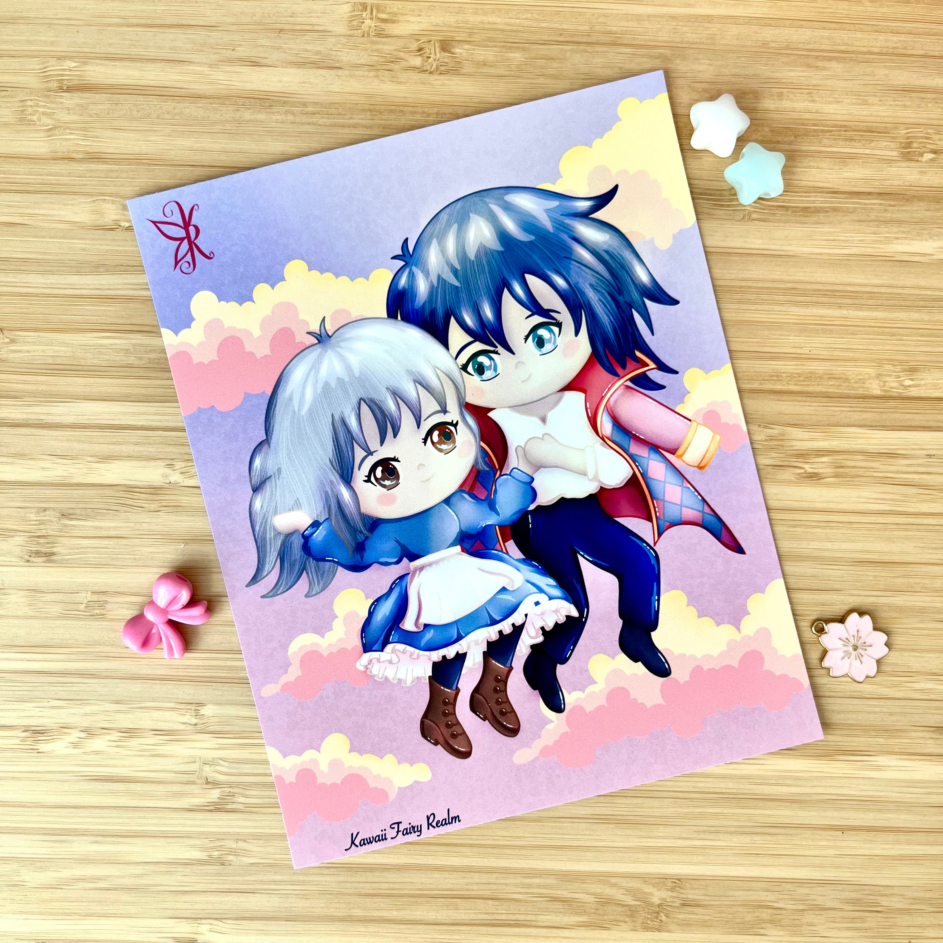 Howl & Sophie Small Art Print