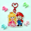 Mario & Peach Acrylic Keychain