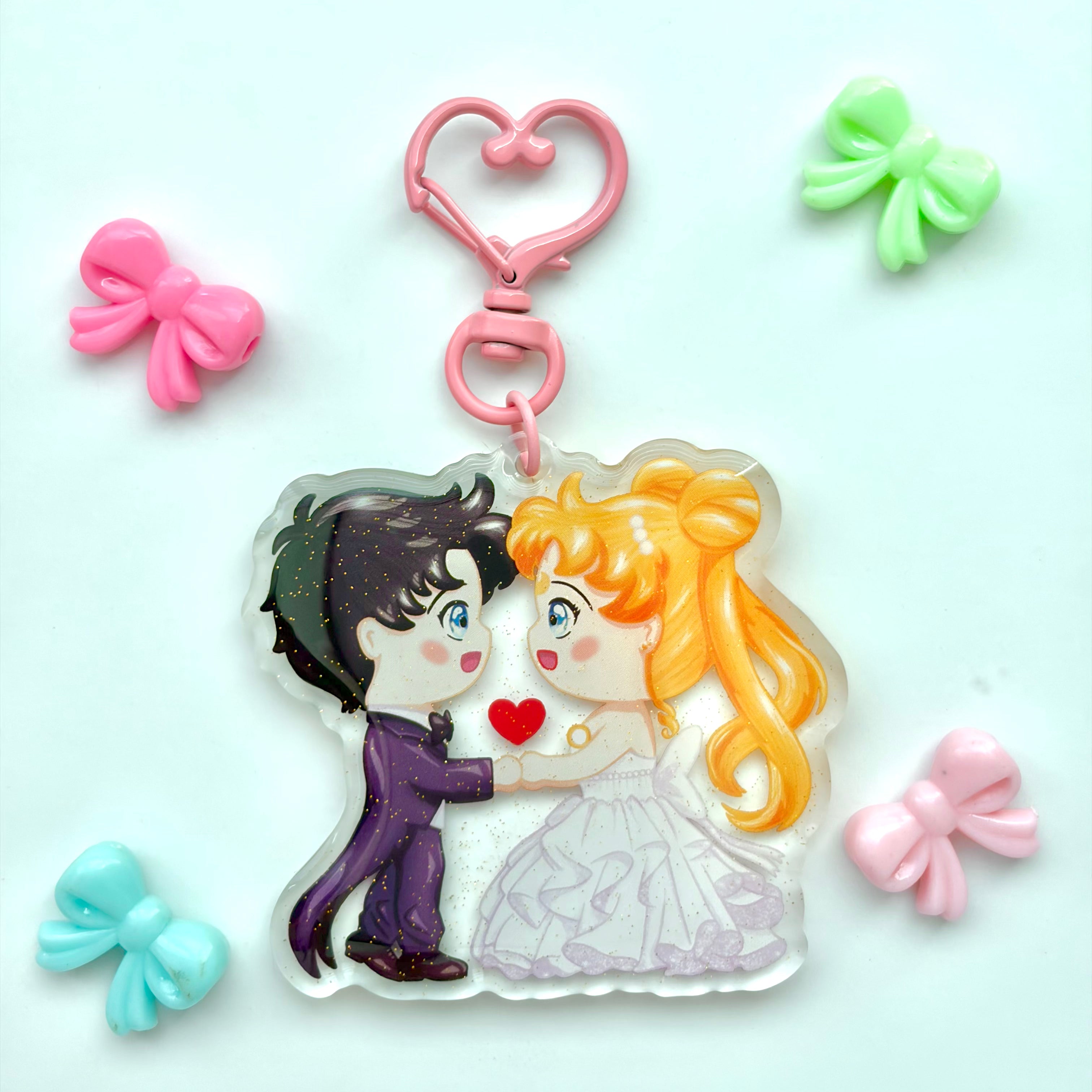 Sailor Moon & Tuxedo Mask Acrylic Keychain