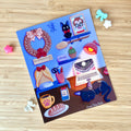 Kiki's Kawaii Desk Small Art Print