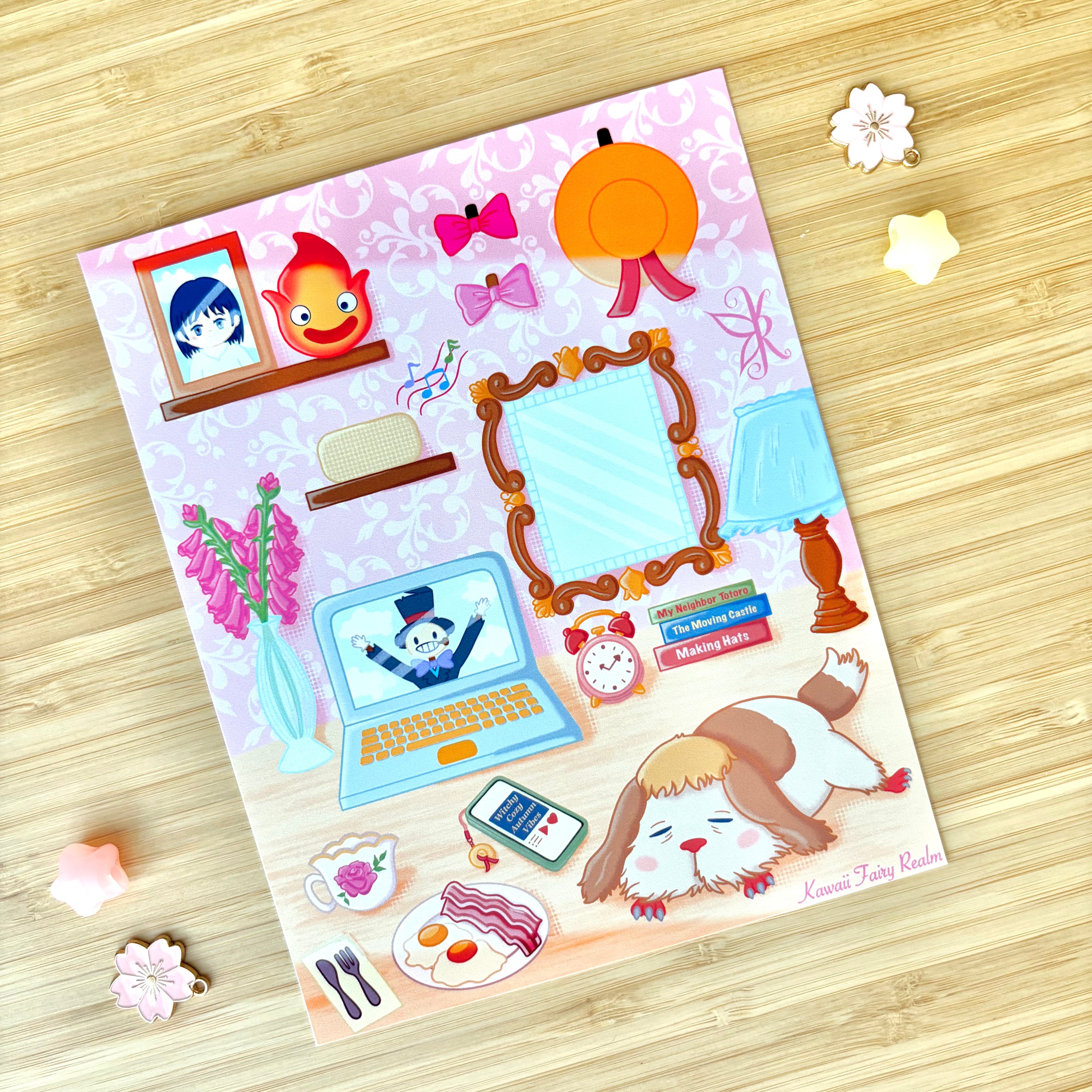 Sophie's Kawaii Desk Small Art Print
