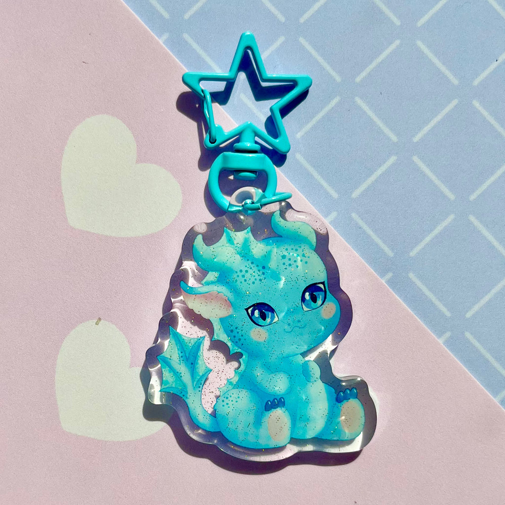 Kawaii Baby Water Dragon Acrylic Keychain