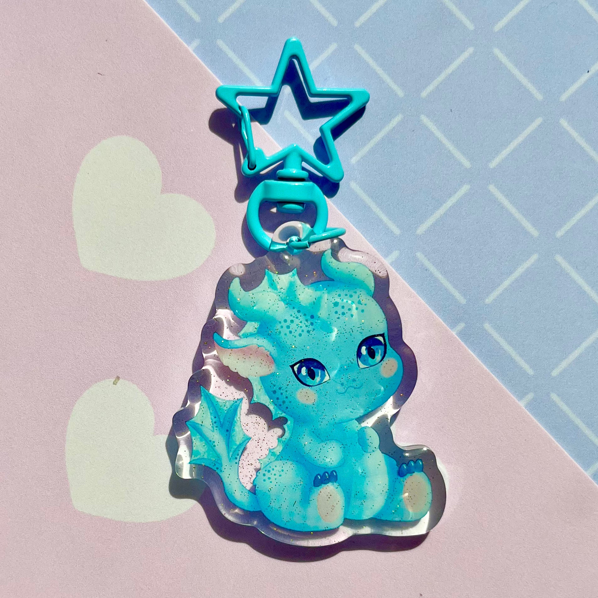 Kawaii Baby Water Dragon Acrylic Keychain