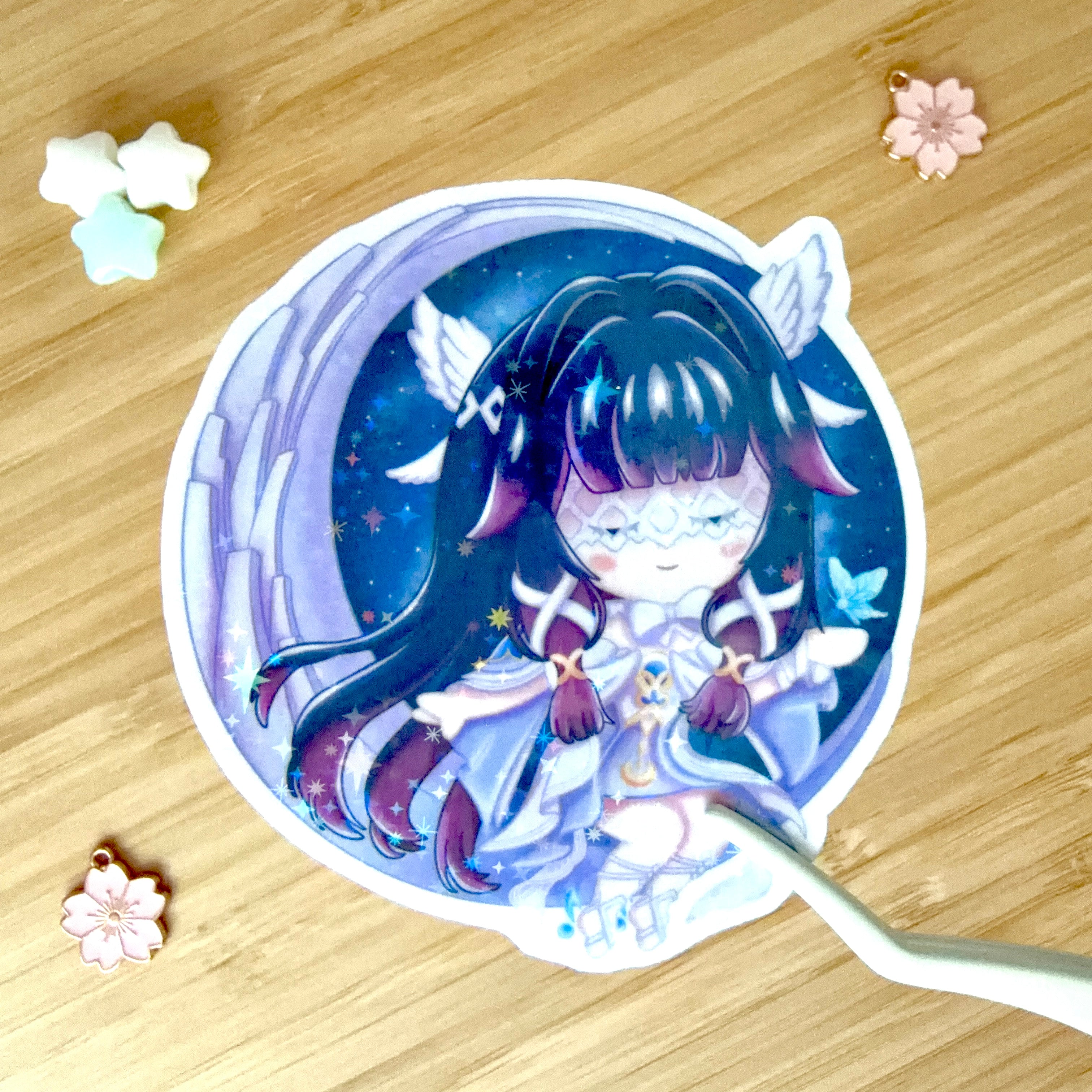 Columbina Genshin Impact Large Holo Sticker
