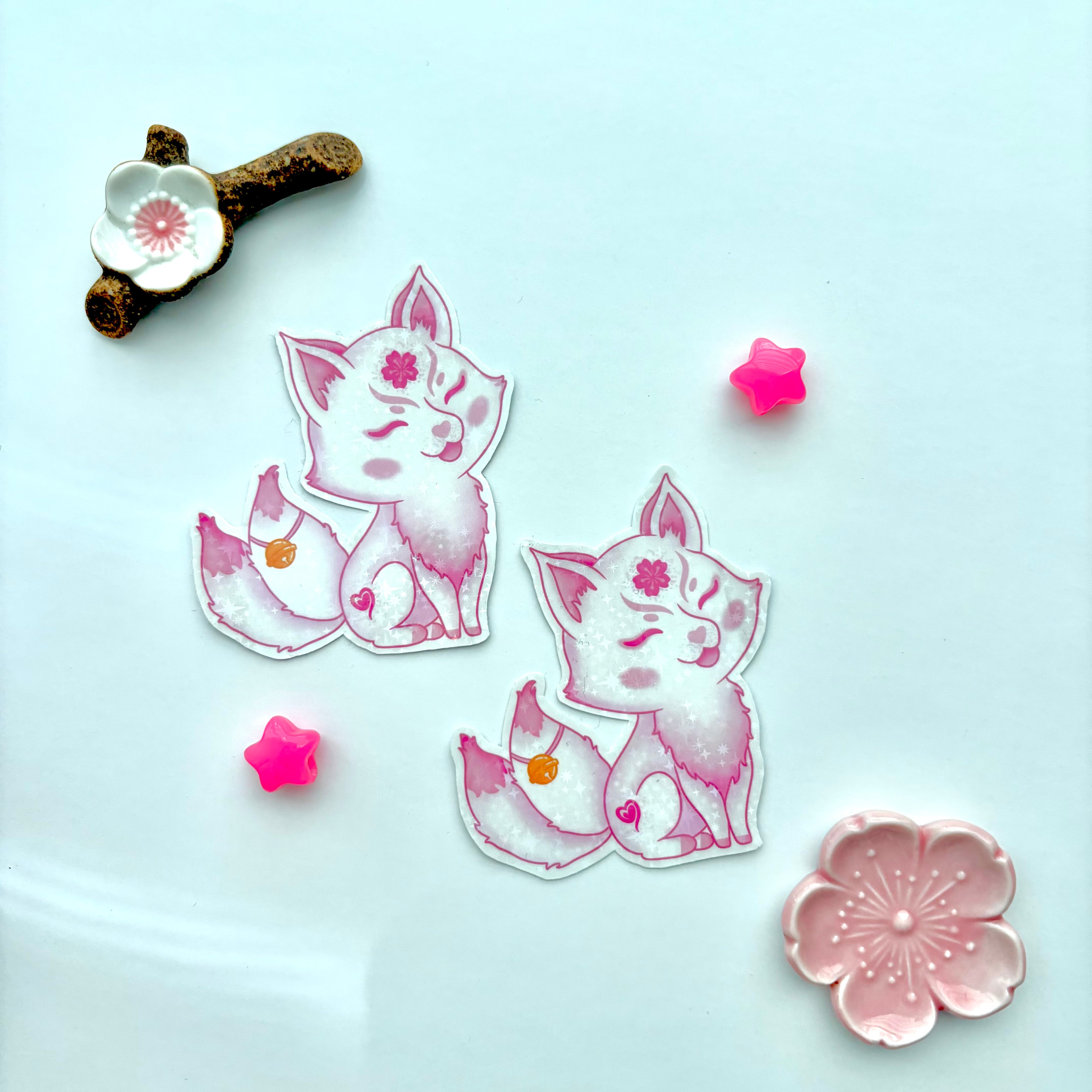 Kitsune Holo Sticker