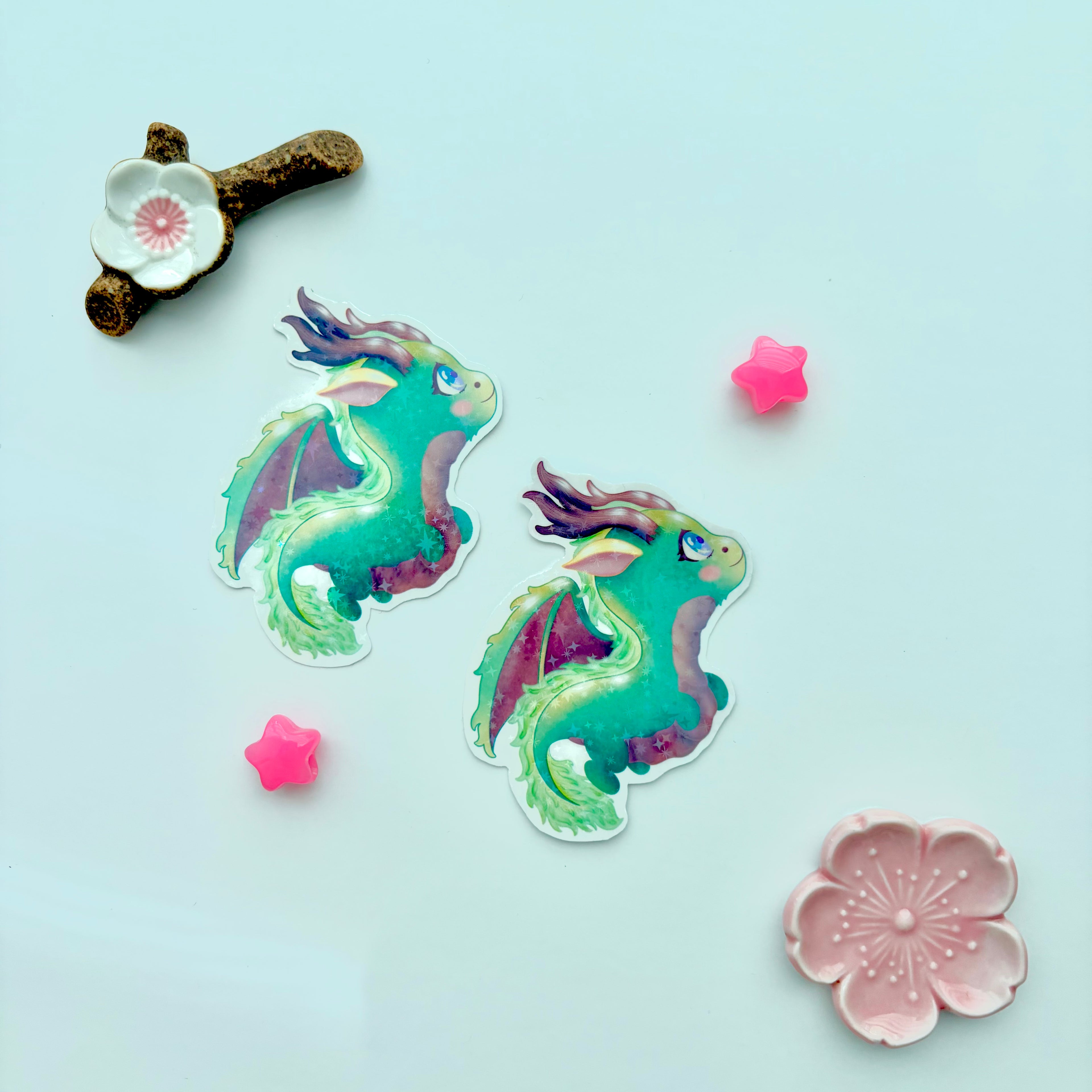 Wood Dragon Holo Sticker