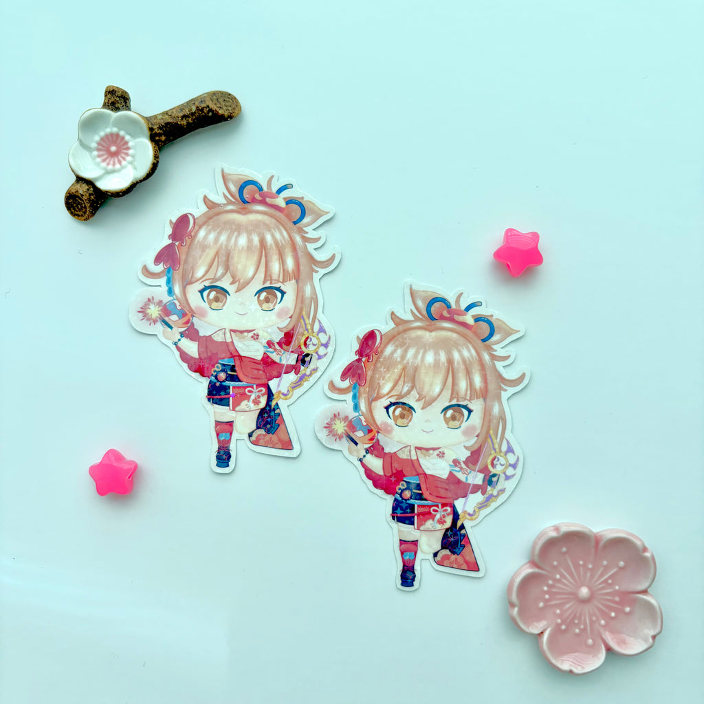 Yoimiya Genshin Impact Large Holo Sticker