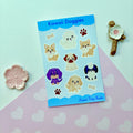 Kawaii Doggies Vinyl Sticker Sheet