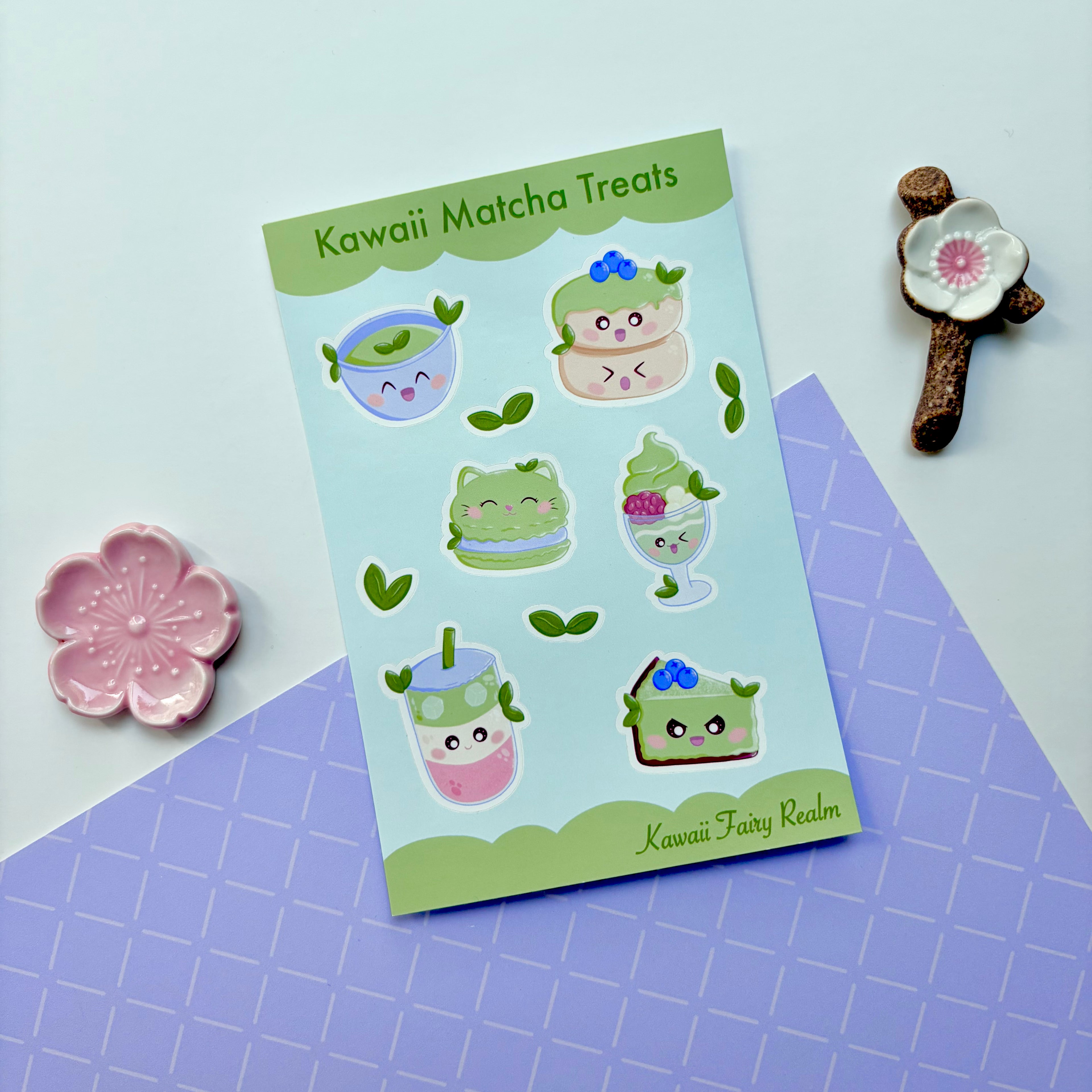 Matcha Treats Vinyl Sticker Sheet