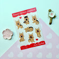 Kawaii German Shepherd Vinyl Sticker Sheet