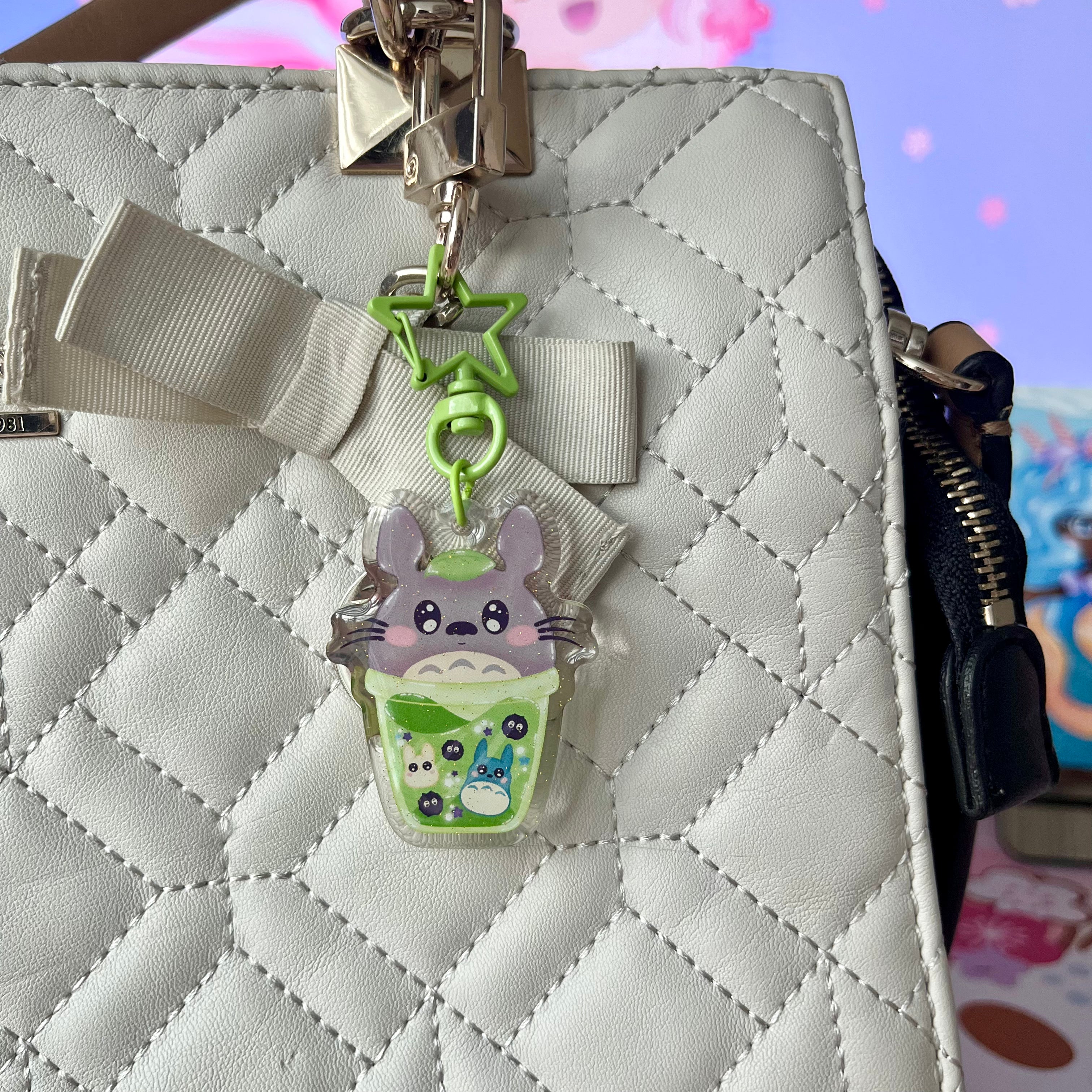 Totoro Bubble Tea Acrylic Keychain