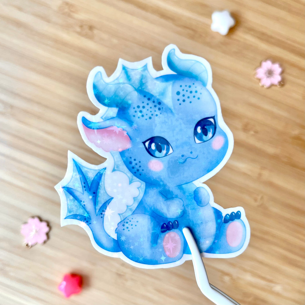 Baby Water Dragon Holo Sticker