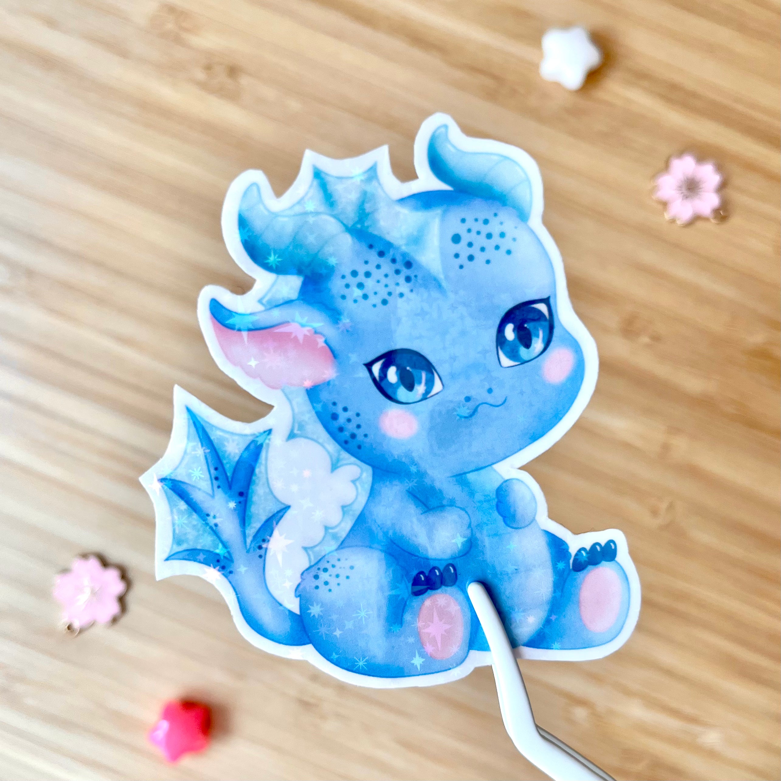 Baby Water Dragon Holo Sticker