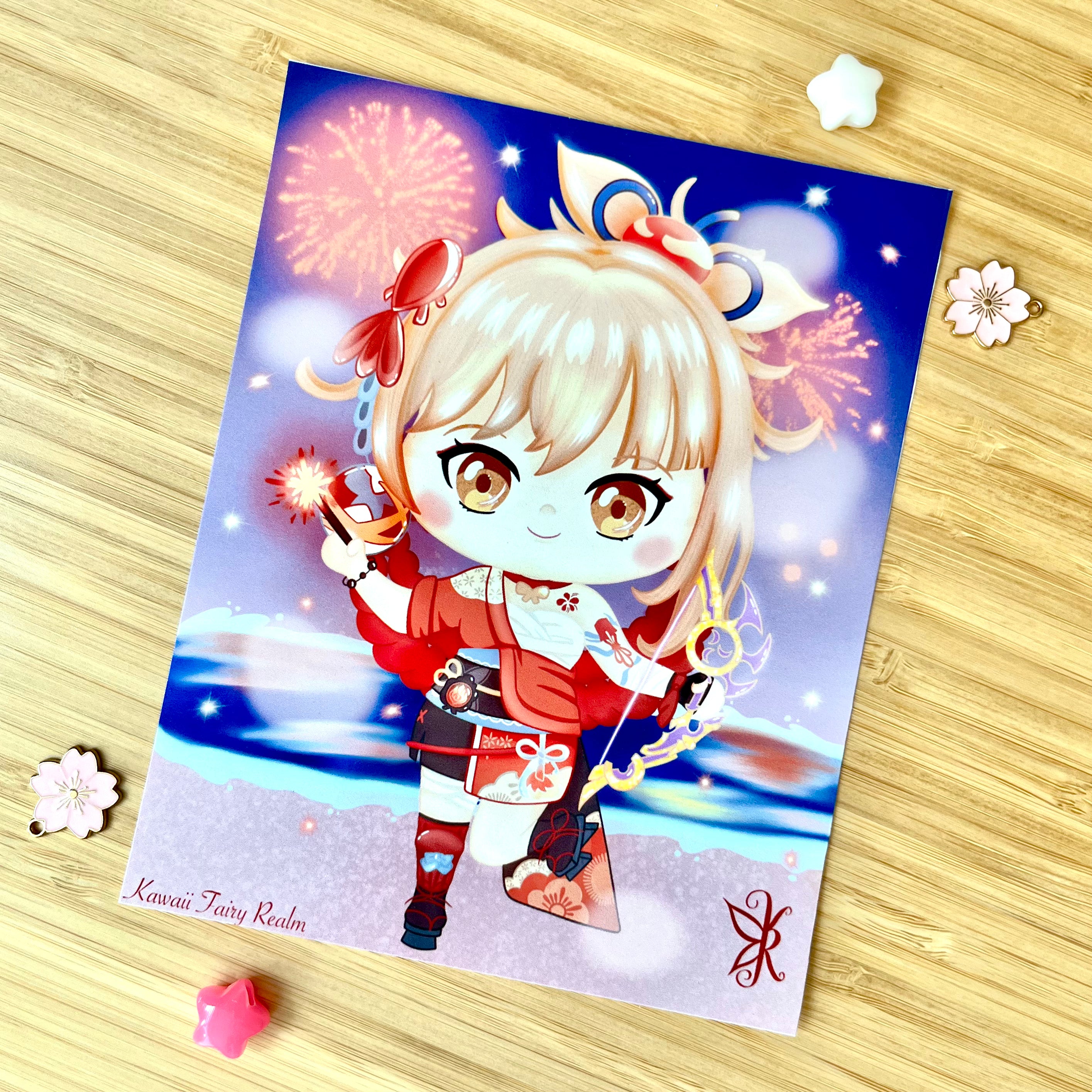 Yoimiya Genshin Impact Small Art Print