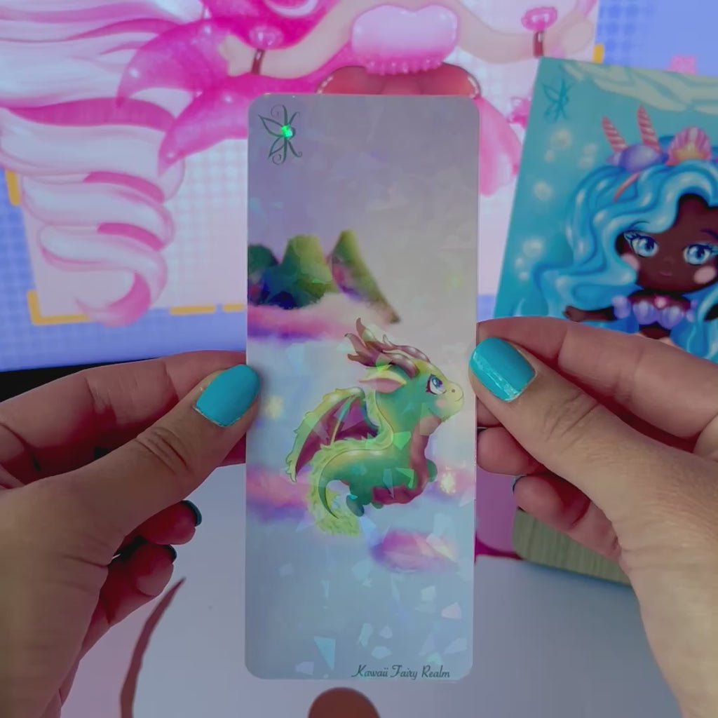 Wood Dragon Holo Bookmark