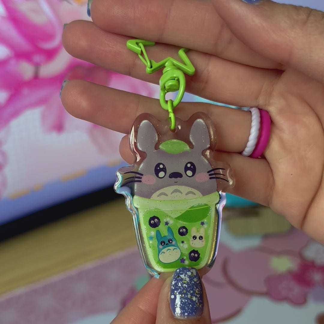 Totoro Bubble Tea Acrylic Keychain